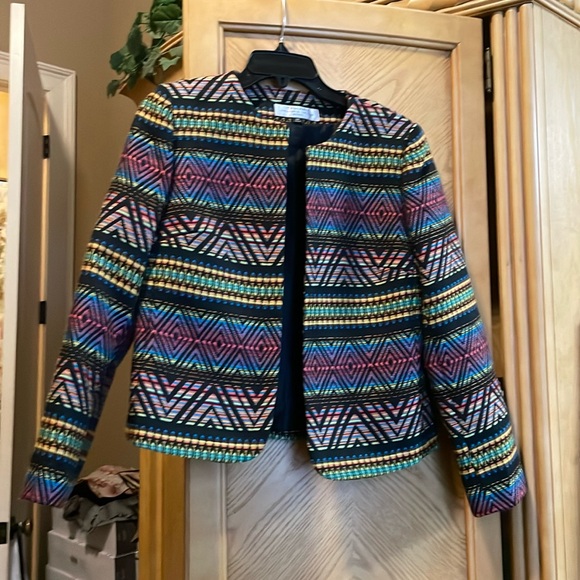Tahari ASL multicolor blazer size 4p - Picture 3 of 8